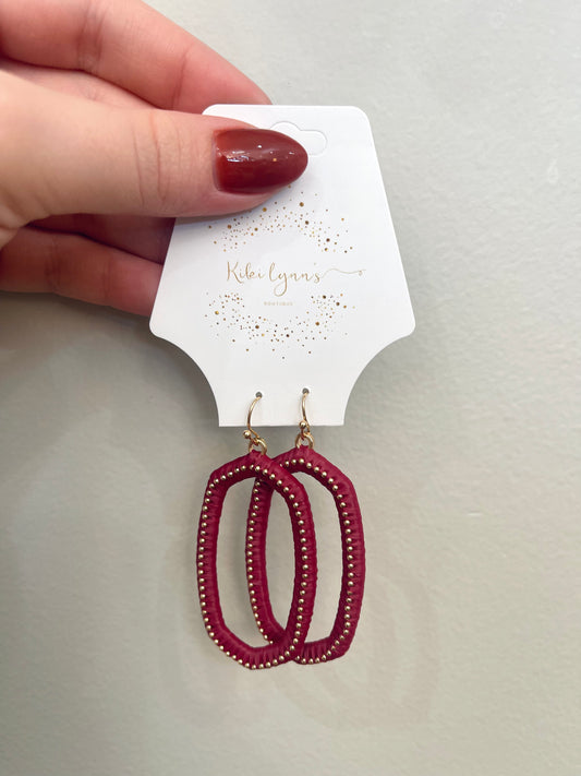 Burgundy Earrings