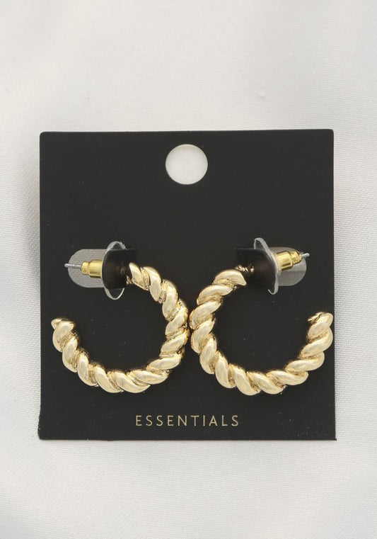 Twist Gold Hoops