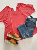 Coral Relaxed Tee