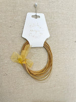 Gold String Bracelet Set