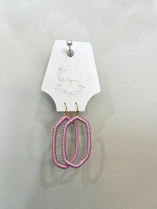 Lavender Oval Earrings