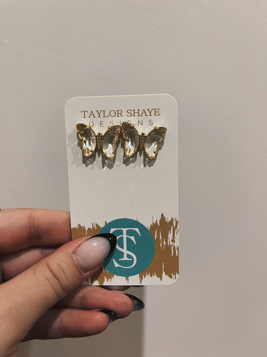 Butterfly Crystal Studs