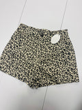Leopard Double Button Shorts