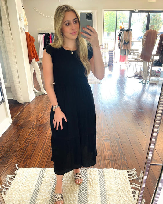 Black Smocked Dress