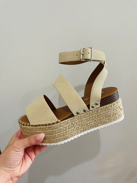 Bone Platform Sandal