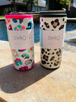Colorful Leopard Swig Skinny Can