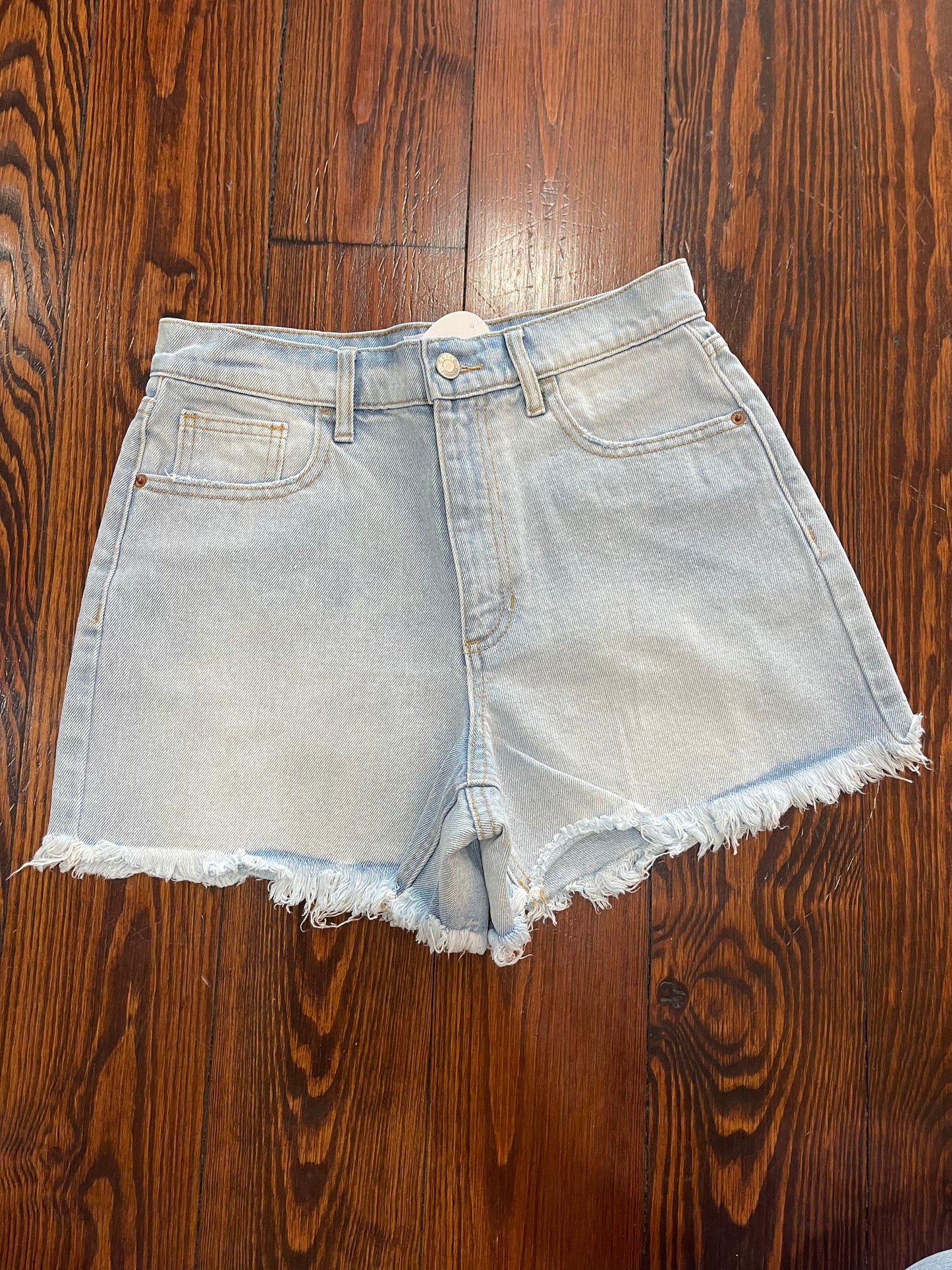 Frayed Denim Mom Shorts